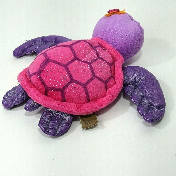 First Main Fanta Sea Tallulah Turtle Plush Purple Pink Glitter Sparkle 7 inch - Picture 4 of 9